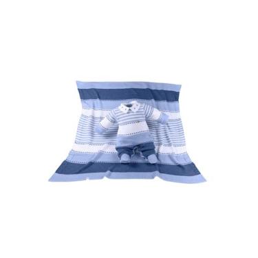 Imagem de Saída Maternidade Azul Listras Beth Bebe, RN, Azul