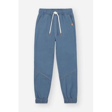 Imagem de Calça Jogger Infantil Menino com Recorte Azul Médio Divertto - Diverto