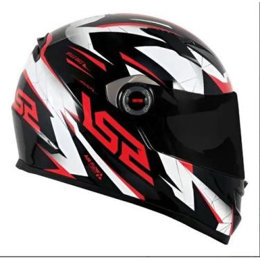 Imagem de Capacete Fechado Ls2 FF358 Draze Black White Red Vermelho, 60