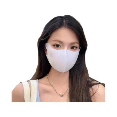Imagem de Máscara Facial Respirável De Seda Gelada Com Proteção Solar E Lenço In