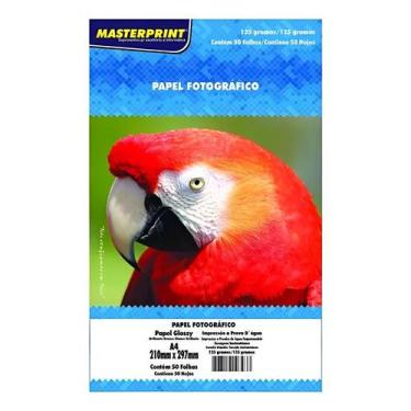 Imagem de Papel Foto Glossy 135g/m² A4 - 50 Folhas Branco - MASTER PRINT