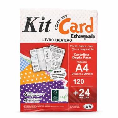 Imagem de Livro Criativo Color Set Card Estampado A4 120g 24 Folhas - KIT