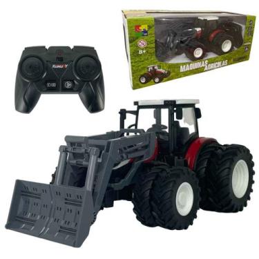 Imagem de Trator Controle Remoto Plaina Frontal Recarregável com Luzes CKS Toys 