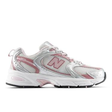 Imagem de Tênis Feminino Casual Moda New Balance 530 - Branco/Prata/Rosa, 37