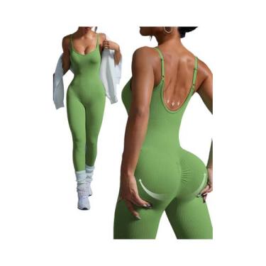 Imagem de Macacão De Yoga Feminino Sexy Sem Costura, Conjunto De Fitness Bodycon