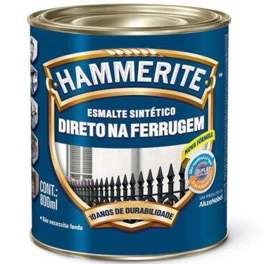 Imagem de Esmalte Sintético Antiferrugem Hammerite Brilhante 800ML Direto na Ferrugem Cinza Coral
