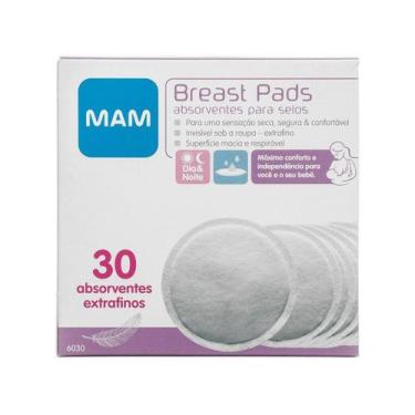 Imagem de Absorvente Para Seios Mam Leite Vazando Fino Aleitamento, 30 unidades