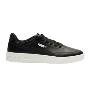 Imagem de Tênis casual masculino puma court classic clean bdp preto -, Preto, 38