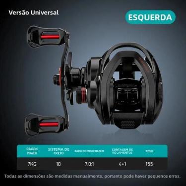 Imagem de Carretilha De Pesca Compacta De Longo Arremesso Com Drag De 7kg, Freio
