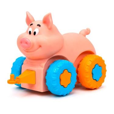 Imagem de Trenzinho Farm Racing Animals Bichinhos Com Rodas E Encaixáveis Para B