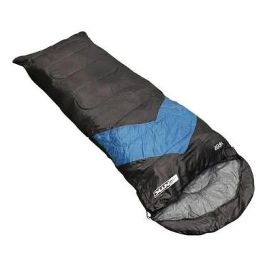 Imagem de Saco de Dormir NTK Viper 5C a 12C Azul e Preto Trekking Acampamento - 