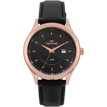 Imagem de Relógio Masculino Technos 2115MPS/2P 45mm Couro Preto