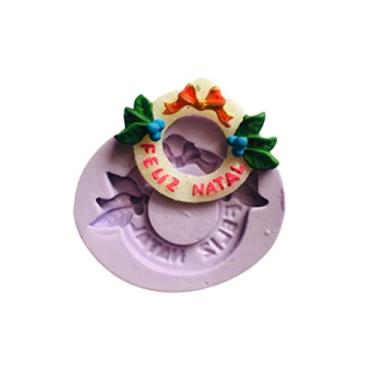 Imagem de Confeitaria dos moldes, F620 MOLDE DE SILICONE GUIRLANDA NATAL CONFEITARIA ARTESANATO