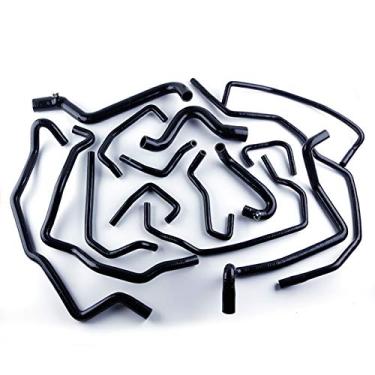 Imagem de LUXERAD Tubo de arrefecimento de 3 camadas 4,5 mm Performance Turbo Main Water Black Silicone Hose para Renault 5GT 1985-1996 (Preto)