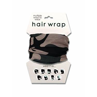 Imagem de Spoontiques Envoltório de cabelo camuflado – bandana multifuncional, faixa de cabeça, laço de cabelo, polaina e cachecol