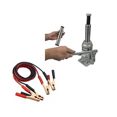 Imagem de Kit Macaco Hidráulico Garrafa 8t Cabo Bateria 500a Starfer