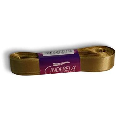 Imagem de Cinderela Fitas Fita de Cetim Simples Face, 15 mm, Dourado, Peça de 10 Metros