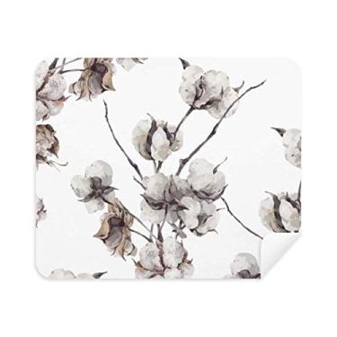 Imagem de Pano de limpeza de arte para desenho de flores brancas, 2 peças, tecido de camurça