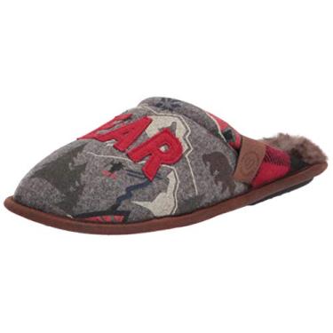Imagem de Dearfoams Pantufa Alpine Print Family Mood Bear Scuff, Urso de mel, X-Small