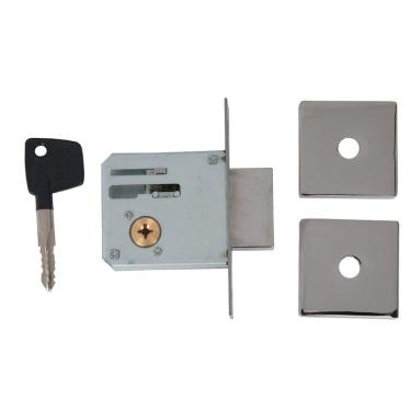 Imagem de Trava F2000 Dupla Roseta Quadrada, Cromado