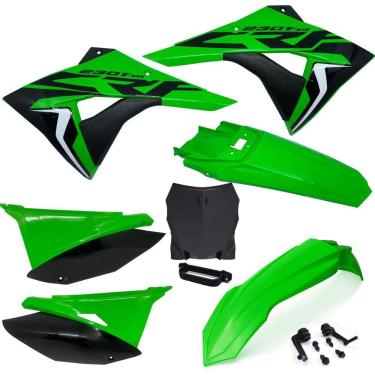 Imagem de Kit Plástico Biker Elite Honda Crf 230 2008 a 2019 Com Number Plate e Adesivos