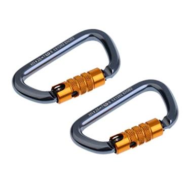 Imagem de 2 X Mosquetão de Escalada de 28 Kn em Forma de de Travamento Mosquetão para Esportes Ao Ar Livre