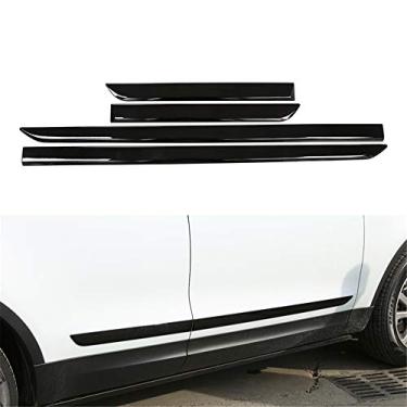 Imagem de 4 peças ABS protetor de moldura de cobertura de peitoril lateral da porta serve para Land Rover Discovery 5 L462 2017 2018 2019 2020