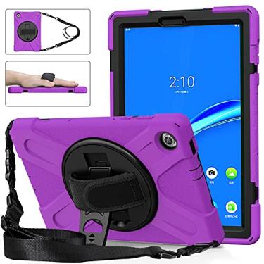 Imagem de For Lenovo Tab M10 Plus TB-X606F Shockproof Colorful Silicone + PC Protective Case with Holder & Hand Strap & Shoulder Strap
