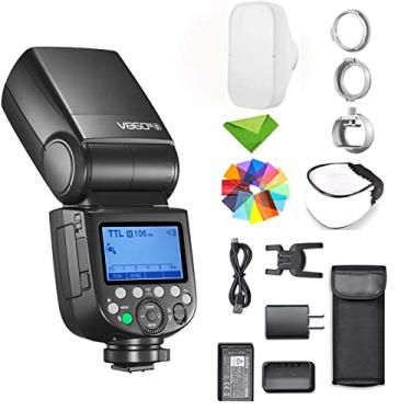 Imagem de Godox V860III-S Flash para flash de câmera Sony Speedlite com difusor de flash Godox ML-CS1625, tempo de reciclagem de 1,5 s Luz de modelagem LED de 10 níveis para câmeras Sony (V860II-S atualizado)