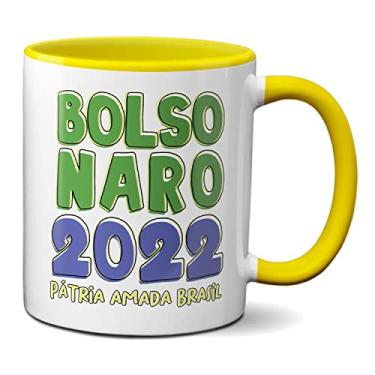 Imagem de Caneca Presidente Bolsonaro 2022 Pátria Amada Brasil (Amarela)