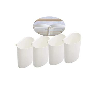 Imagem de Rikyo 4 peças de suporte de copo suspenso, acessórios para carrinho de rodas, recipientes de plantas, vasos de flores pendurados, economia de espaço, balde de armazenamento, suporte de lápis, suporte