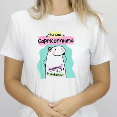 Imagem de 1 Camiseta Bonequinho Flork Meme Horóscopo Capricorniana Signo Capricó