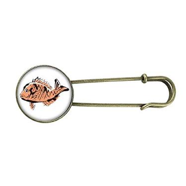 Imagem de Peixe animal desenho animado Art Deco presente moda retro broche de metal clipe jóias