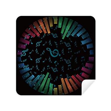 Imagem de DIYthinker Rabow Rotatg notas musicais preto pano de limpeza limpador de tela tecido camurça 2 peças