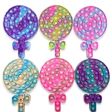 Imagem de Toyng - Fura Bolha Divertido Pirulito – 1 (um) item, sem opção de escolha. Com 6 sortimentos multicoloridos