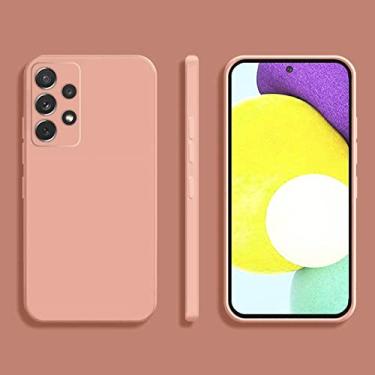 Imagem de Capa de telefone de silicone quadrado doce para Samsung Galaxy A33 A53 A73 5G A13 A03 A52S A02 A02S A12 A22 A32 A52 A72 A82 Capa macia fina, rosa, para Galaxy A82 5G