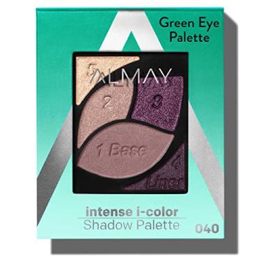 Imagem de Almay Paleta de sombras, maquiagem duradoura para os olhos, enriquecida com vitamina E antioxidante, hipoalergênica, 040 olhos verdes, 2,8 g