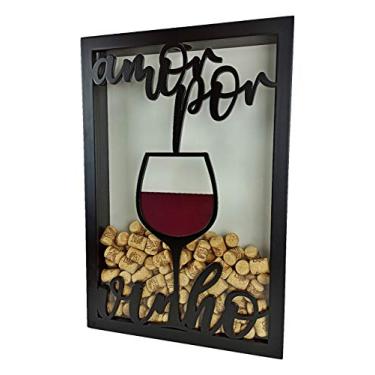 Imagem de Quadro Porta Rolhas - Amor Por Vinho - 250 Rolhas 35 x 52