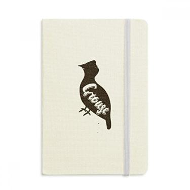 Imagem de Grouse Caderno de animal preto e branco oficial de tecido capa dura diário clássico