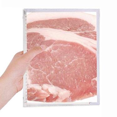Imagem de Caderno de textura de carne crua de porco, diário de folhas soltas recarregável