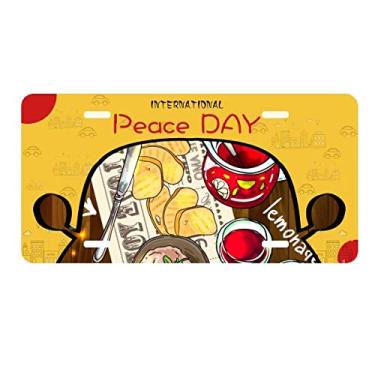 Imagem de DIYthinker Appetizer Lemonade Bife França Placa Placa Placa de Carro Decoração Dia da Paz