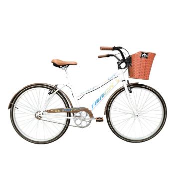 Imagem de Bicicleta Aro 26 Retrô Confort Classic Plus Branco sem Marcha Track Bikes
