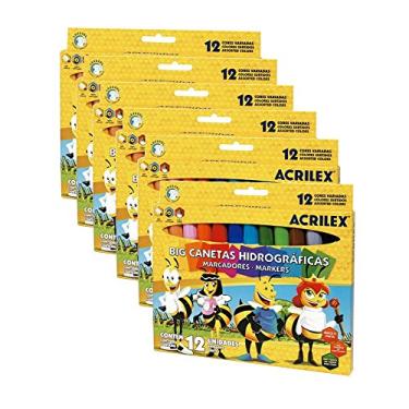 Imagem de Big Canetinhas Abelhinhas Com 6 Cores, Acrilex, 069360000, Multicor