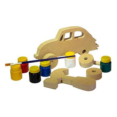 Imagem de Kit madeira Meios de Transporte Fusca Montar e Pintar Fabrika dos Sonhos