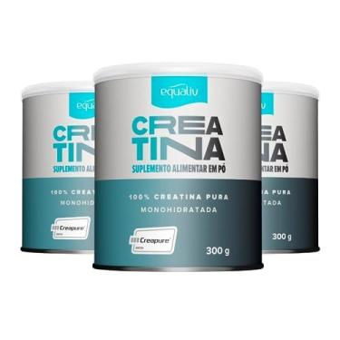 Imagem de Kit 3 Creatina 100% Pura Monohidratada SELO Creapure 300g Equaliv