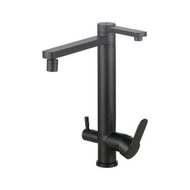 Imagem de Torneira Para Cozinha Gourmet Misturador Monocomando Com Saída Para Filtro Indaiá Pingoo.casa - Preto Fosco