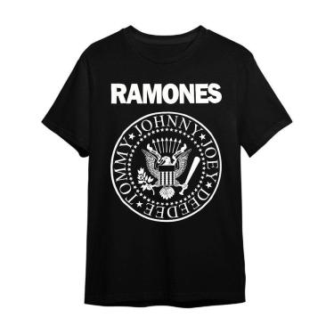 Imagem de Camiseta Plus Size Ramones Preta Banda De Rock Unissex