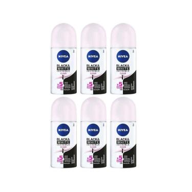 Imagem de Desodorante Roll-On Nivea 50Ml Fem Invisible Clear - Kit C/6