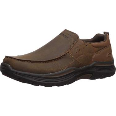 Imagem de Skechers Mocassim masculino de couro Expended-Sevenoleather, CD, 8.5 Wide