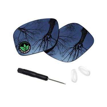 Imagem de Raydi Lentes de substituição de policarbonato e acessórios para óculos de sol Oakley Holbrook Metal OO4123 Square - Espelho cromado preto - Polarizado